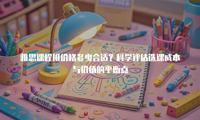 雅思课程班价格多少合适？科学评估选课成本与价值的平衡点