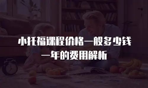 小托福课程价格一般多少钱一年的费用解析