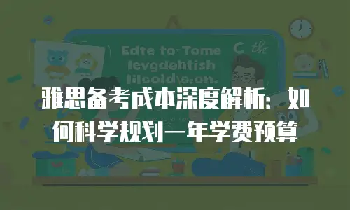 雅思备考成本深度解析：如何科学规划一年学费预算