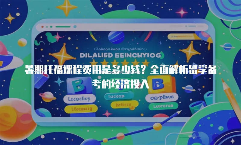 暑期托福课程费用是多少钱？全面解析留学备考的经济投入
