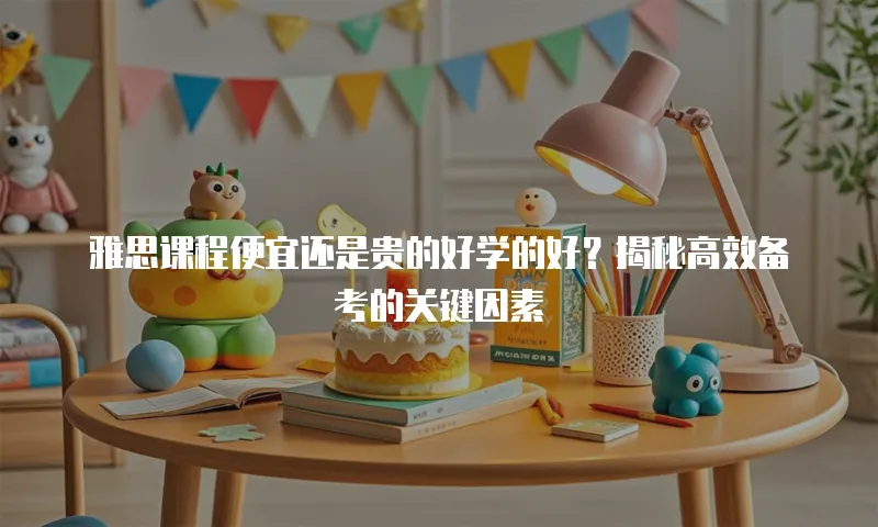雅思课程便宜还是贵的好学的好？揭秘高效备考的关键因素