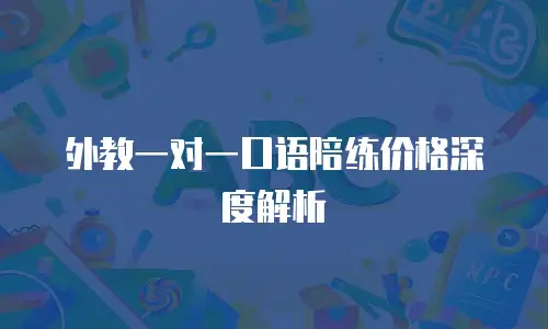 外教一对一口语陪练价格深度解析