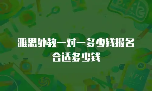 雅思外教一对一多少钱报名合适多少钱