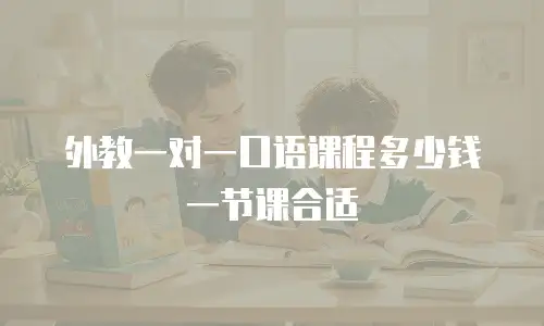 外教一对一口语课程多少钱一节课合适