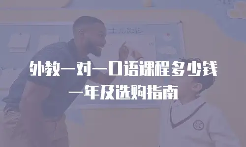 外教一对一口语课程多少钱一年及选购指南
