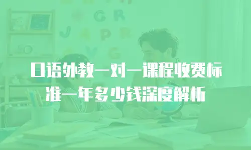 口语外教一对一课程收费标准一年多少钱深度解析