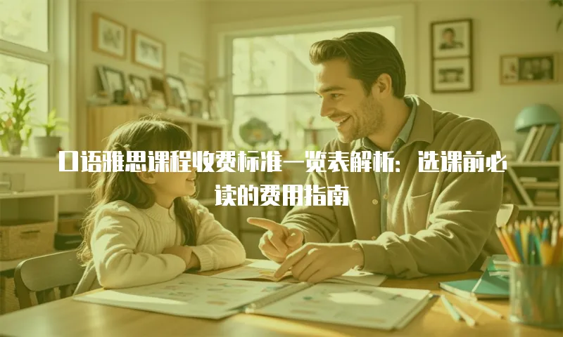 口语雅思课程收费标准一览表解析：选课前必读的费用指南
