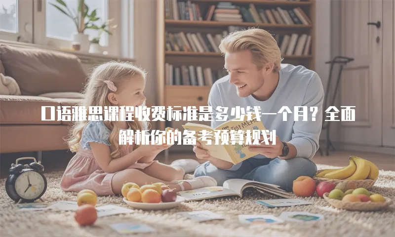口语雅思课程收费标准是多少钱一个月？全面解析你的备考预算规划