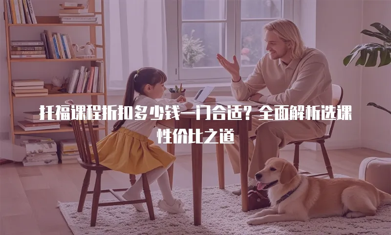 托福课程折扣多少钱一门合适？全面解析选课性价比之道
