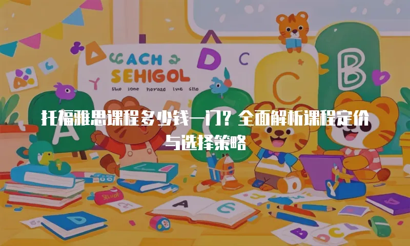 托福雅思课程多少钱一门？全面解析课程定价与选择策略