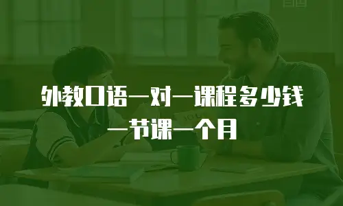 外教口语一对一课程多少钱一节课一个月