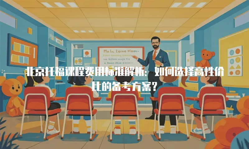 北京托福课程费用标准解析：如何选择高性价比的备考方案？