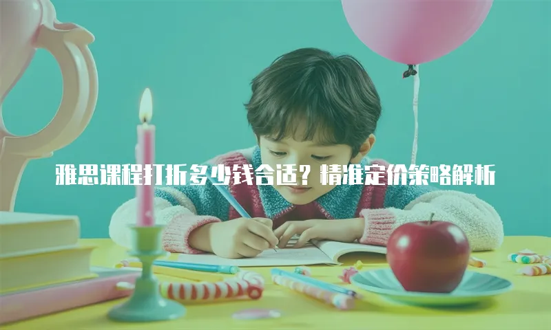 雅思课程打折多少钱合适？精准定价策略解析
