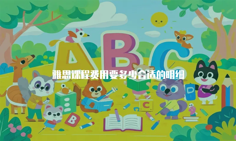雅思课程费用要多少合适的明细