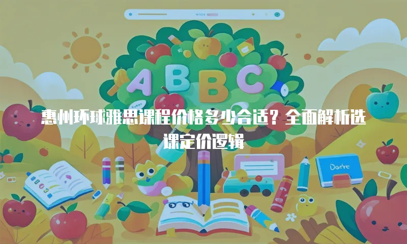 惠州环球雅思课程价格多少合适？全面解析选课定价逻辑