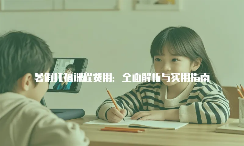 暑假托福课程费用：全面解析与实用指南