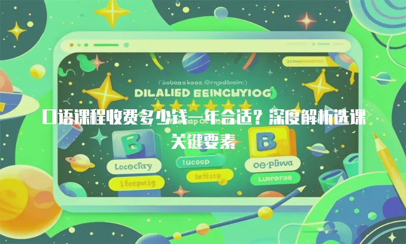 口语课程收费多少钱一年合适？深度解析选课关键要素