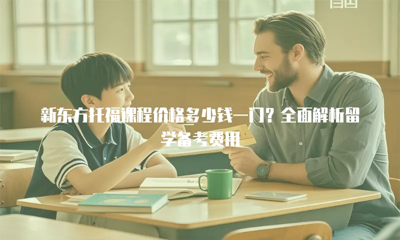 新东方托福课程价格多少钱一门？全面解析留学备考费用