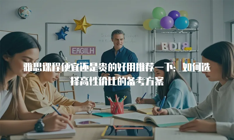 雅思课程便宜还是贵的好用推荐一下：如何选择高性价比的备考方案