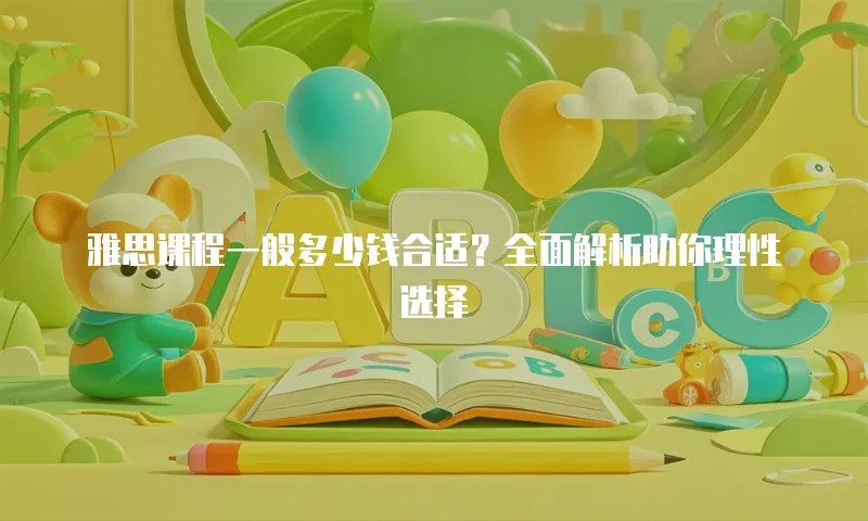 雅思课程一般多少钱合适？全面解析助你理性选择