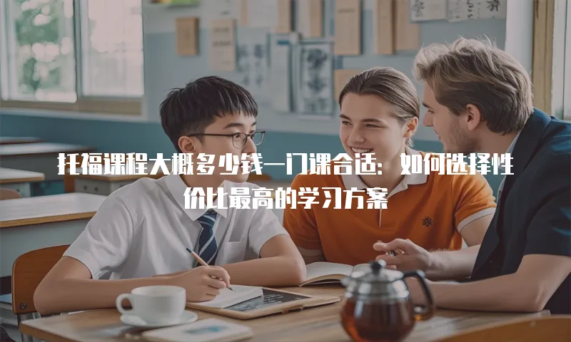 托福课程大概多少钱一门课合适：如何选择性价比最高的学习方案