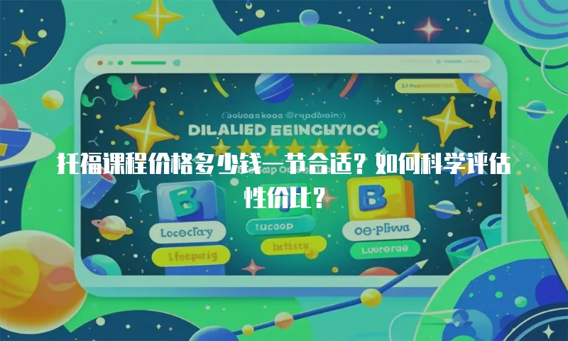 托福课程价格多少钱一节合适？如何科学评估性价比？
