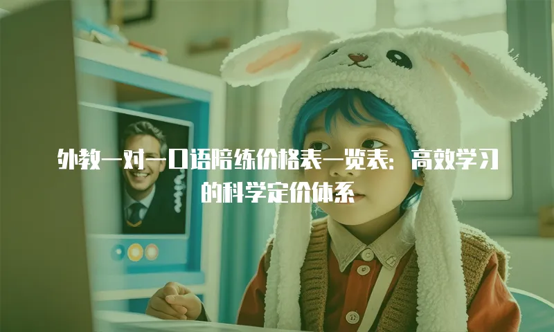 外教一对一口语陪练价格表一览表：高效学习的科学定价体系