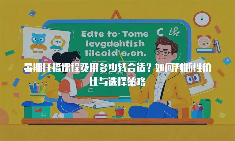 暑期托福课程费用多少钱合适？如何判断性价比与选择策略