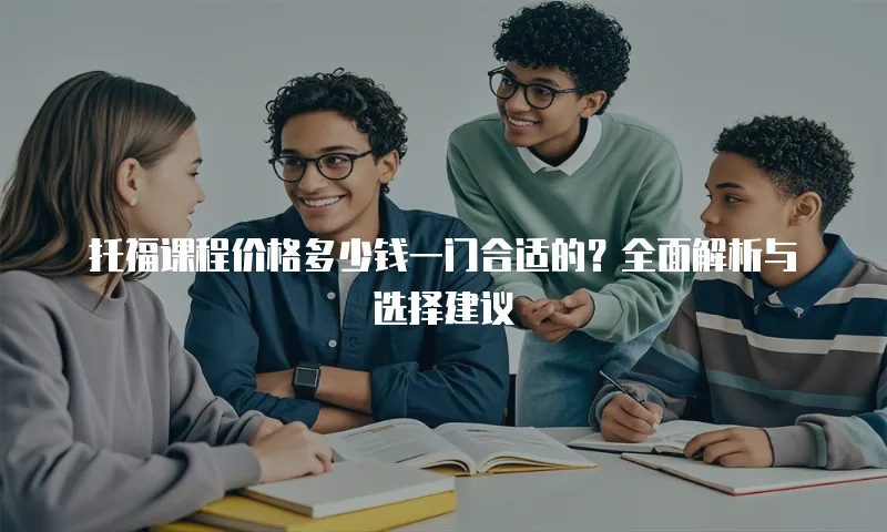 托福课程价格多少钱一门合适的？全面解析与选择建议