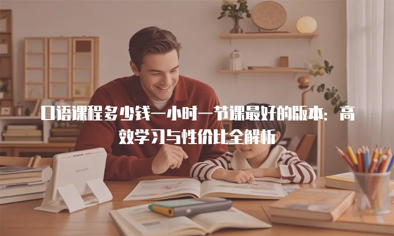 口语课程多少钱一小时一节课最好的版本：高效学习与性价比全解析
