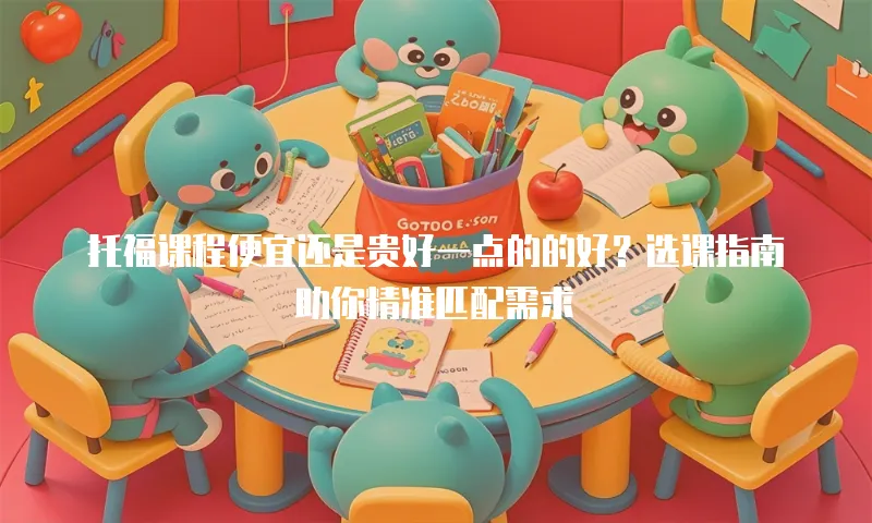 托福课程便宜还是贵好一点的的好？选课指南助你精准匹配需求
