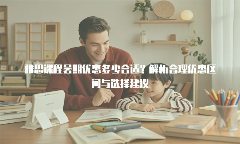 雅思课程暑期优惠多少合适？解析合理优惠区间与选择建议