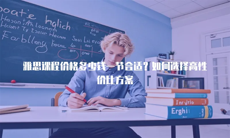 雅思课程价格多少钱一节合适？如何选择高性价比方案