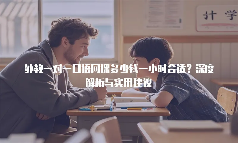 外教一对一口语网课多少钱一小时合适？深度解析与实用建议