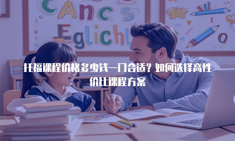 托福课程价格多少钱一门合适？如何选择高性价比课程方案