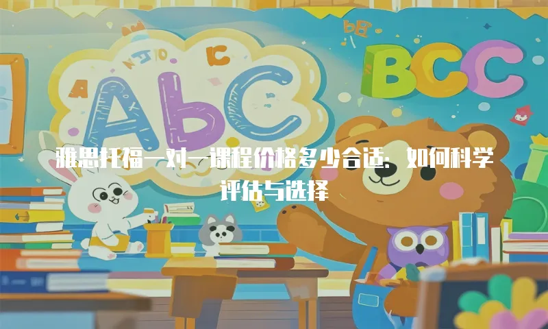 雅思托福一对一课程价格多少合适：如何科学评估与选择