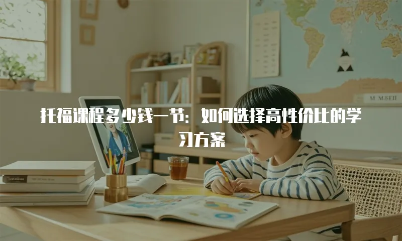 托福课程多少钱一节：如何选择高性价比的学习方案