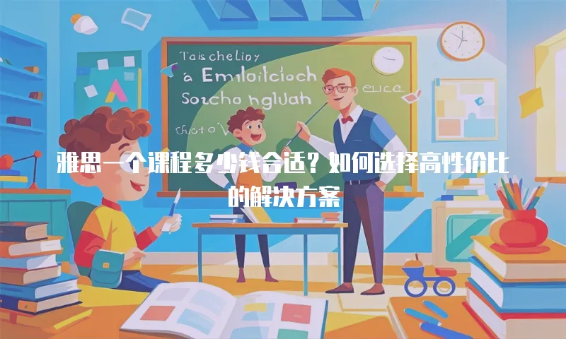 雅思一个课程多少钱合适？如何选择高性价比的解决方案
