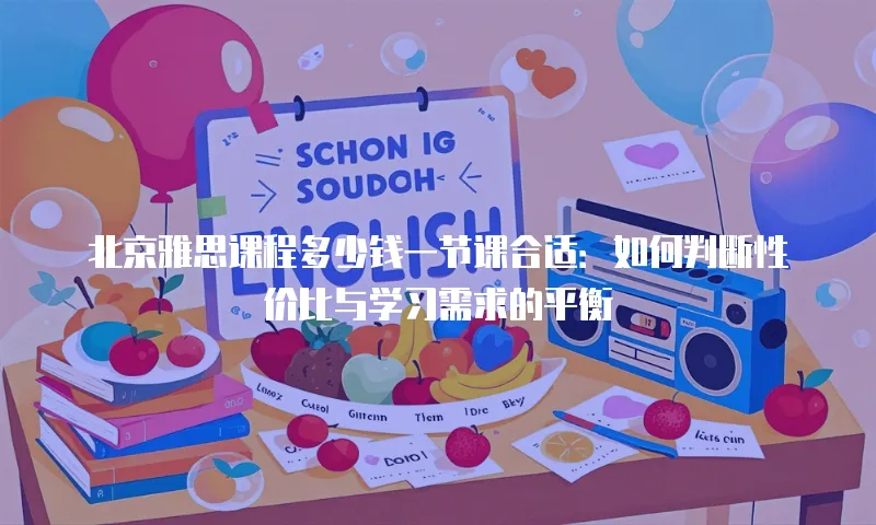 北京雅思课程多少钱一节课合适：如何判断性价比与学习需求的平衡