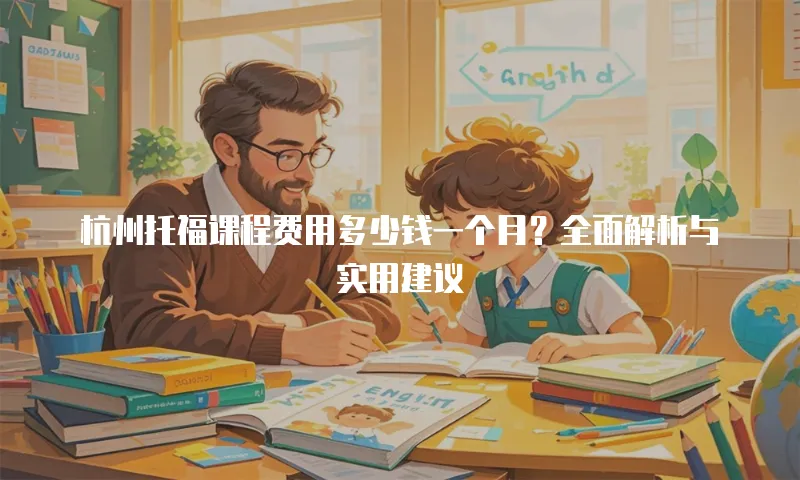 杭州托福课程费用多少钱一个月？全面解析与实用建议