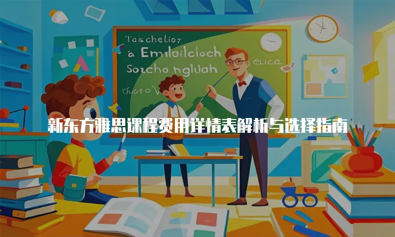 新东方雅思课程费用详情表解析与选择指南