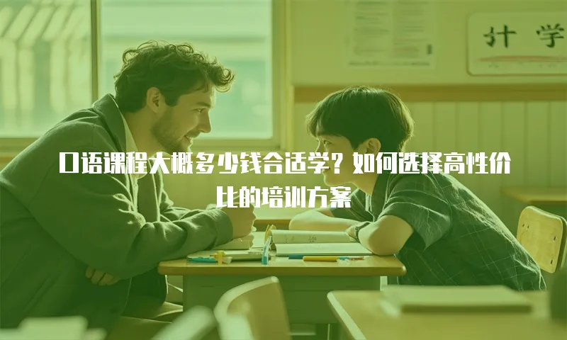 口语课程大概多少钱合适学？如何选择高性价比的培训方案