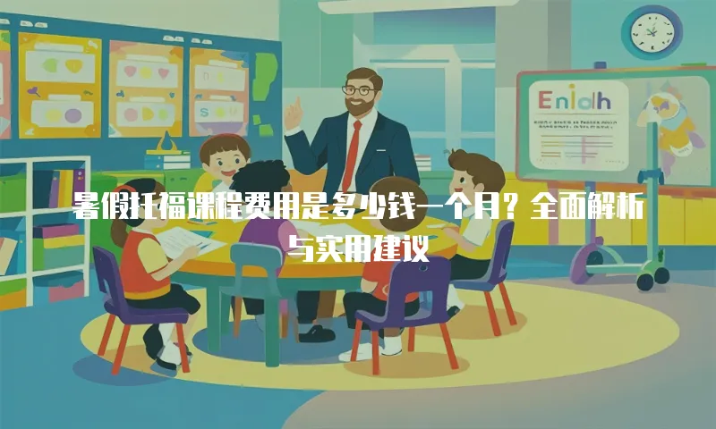 暑假托福课程费用是多少钱一个月？全面解析与实用建议