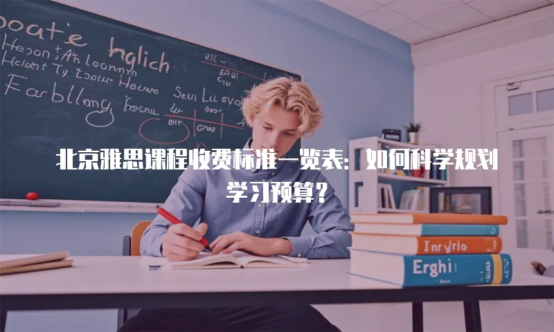 北京雅思课程收费标准一览表：如何科学规划学习预算？