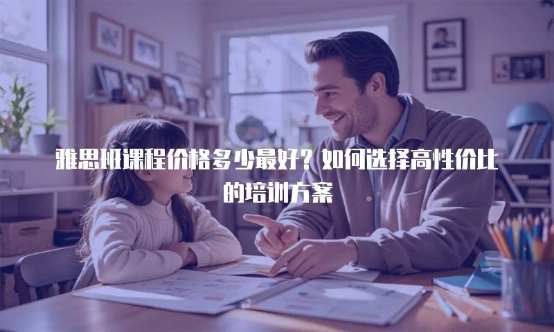 雅思班课程价格多少最好？如何选择高性价比的培训方案