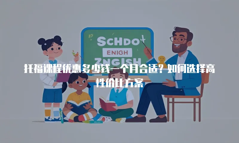托福课程优惠多少钱一个月合适？如何选择高性价比方案