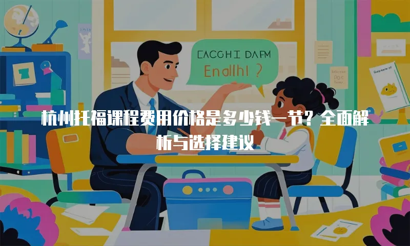 杭州托福课程费用价格是多少钱一节？全面解析与选择建议