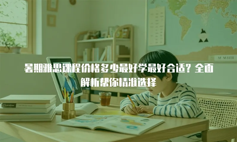 暑期雅思课程价格多少最好学最好合适？全面解析帮你精准选择