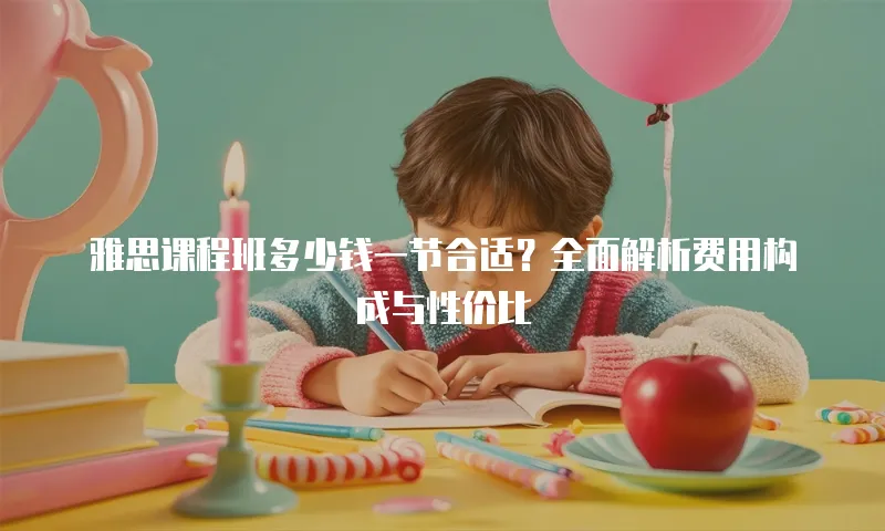 雅思课程班多少钱一节合适？全面解析费用构成与性价比