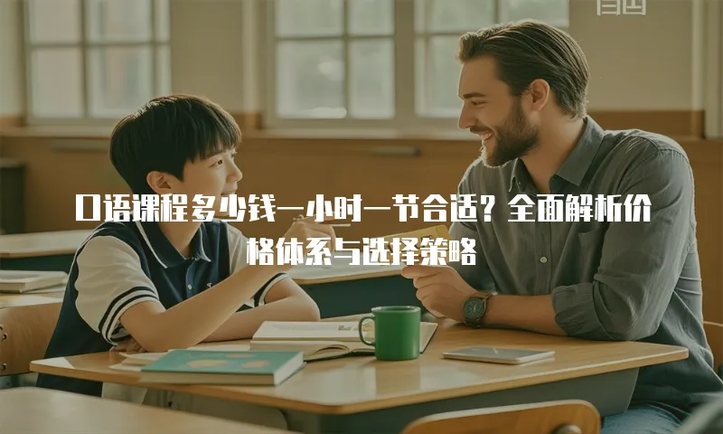 口语课程多少钱一小时一节合适？全面解析价格体系与选择策略